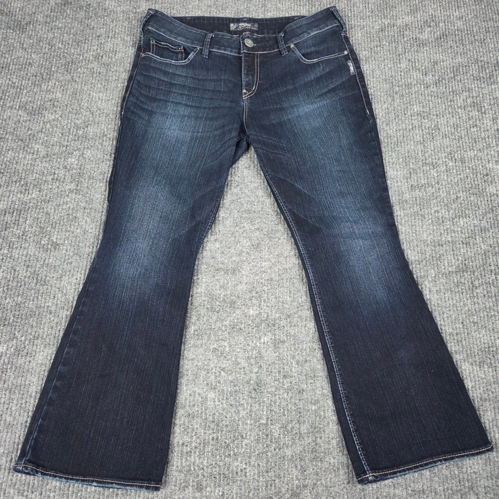 Silver Jeans Co Suki Bootcut Jeans Womens 16P Short Dark Wash Stretch Denim - Picture 1 of 10